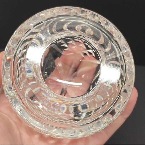 Waterford Hollow Crystal Cut Glass Domed Paperweight - Picture 5 of 8